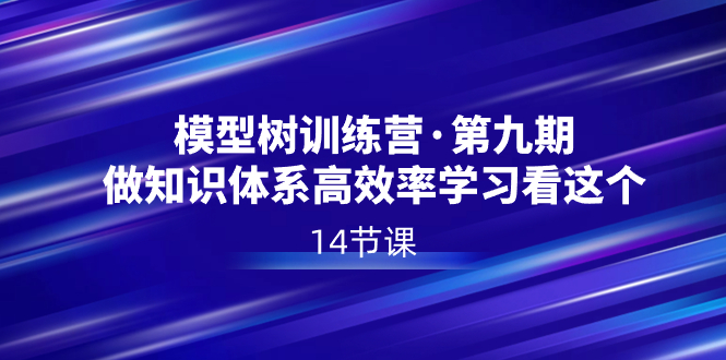 模型树特训营·第九期，做知识体系高效率学习看这个（14节课）-吾藏分享