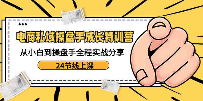 电商私域-操盘手成长特训营：从小白到操盘手全程实战分享-24节线上课-吾藏分享