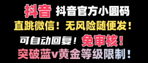 抖音二维码直跳微信技术！站内随便发不违规！！-吾藏分享