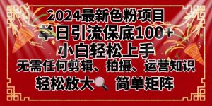 2024最新换脸项目，小白轻松上手，单号单月变现3W＋，可批量矩阵操作放大-吾藏分享