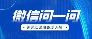 全网首发微信问一问新风口变现项目（价值1999元）-吾藏分享