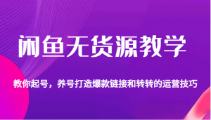 闲鱼无货源教学，教你起号，养号打造爆款链接以及转转的运营技巧-吾藏分享