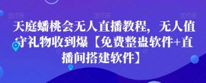 天庭蟠桃会无人直播教程，无人值守礼物收到爆【免费整蛊软件+直播间搭建软件】-吾藏分享