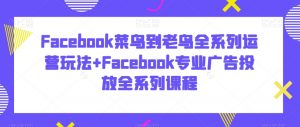 Facebook菜鸟到老鸟全系列运营玩法+Facebook专业广告投放全系列课程-吾藏分享