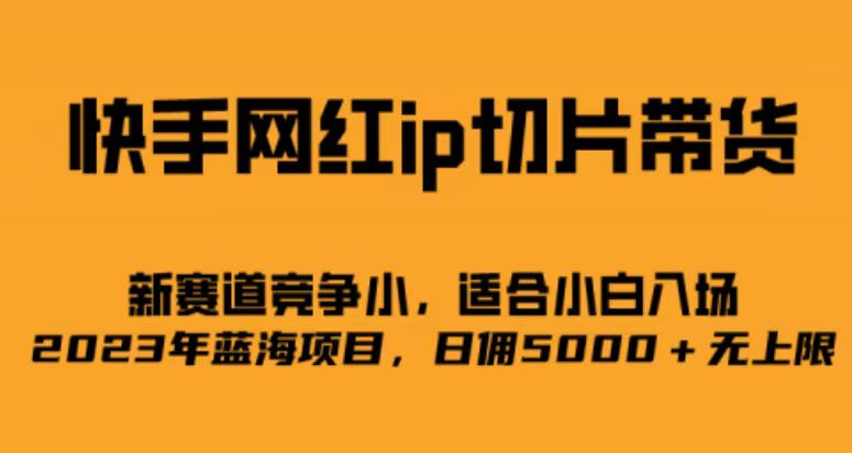 快手网红ip切片新赛道，竞争小，适合小白  2023蓝海项目-吾藏分享