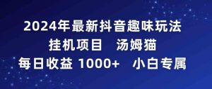 2024年最新抖音趣味玩法挂机项目 汤姆猫每日收益1000多小白专属-吾藏分享