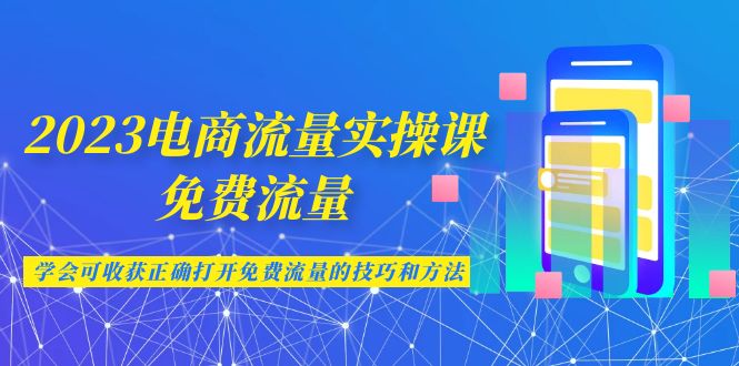 2023电商流量实操课-免费流量，学会可收获正确打开免费流量的技巧和方法-吾藏分享