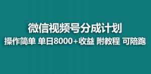 【蓝海项目】视频号分成计划，快速开通收益，单天爆单8000+，送玩法教程-吾藏分享