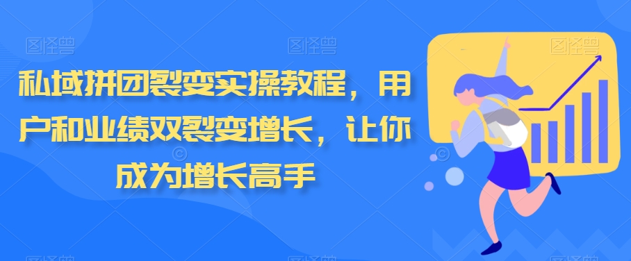 私域拼团裂变实操教程，用户和业绩双裂变增长，让你成为增长高手-吾藏分享