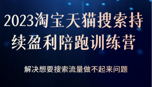 2023淘宝天猫搜索持续盈利陪跑训练营，解决想要搜索流量做不起来问题-吾藏分享