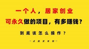 一个人，居家创业：B站每天10分钟，单账号日引创业粉100+，月稳定变现5W-吾藏分享