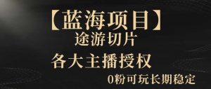 【蓝海项目】抖音途游切片实测一星期收入5000+0粉可玩长期稳定【揭秘】-吾藏分享