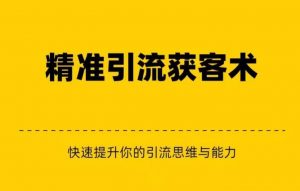 精准引流+私域营销+逆袭赚钱（三件套）快速提升你的赚钱认知与营销思维-吾藏分享