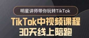 TikTok中视频课程30天线上陪跑，明星讲师带你玩转TikTok-吾藏分享