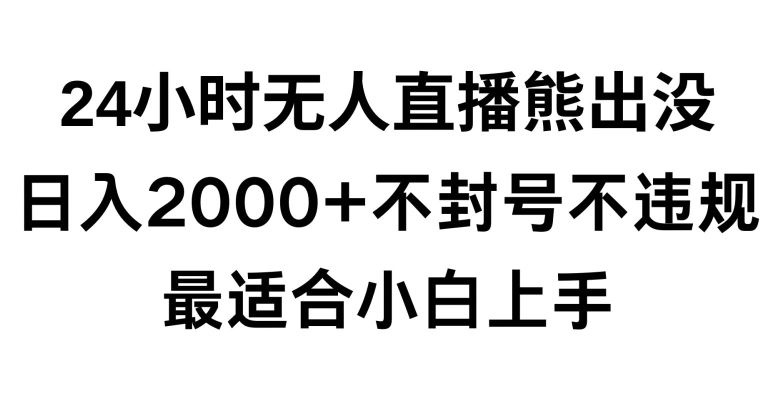 快手24小时无人直播熊出没，不封直播间，不违规，日入2000+，最适合小白上手，保姆式教学【揭秘】-吾藏分享