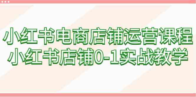 小红书电商店铺运营课程，小红书店铺0-1实战教学（60节课）-吾藏分享