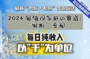 【私域流量最值钱】把“男粉”流量打到手，你便有无数种方法可以轻松变现，每日纯收入以“千”为单位-吾藏分享