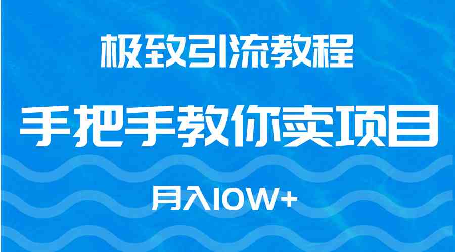 极致引流教程，手把手教你卖项目，月入10W+-吾藏分享