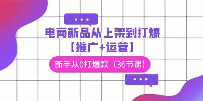 电商 新品从上架到打爆【推广+运营】，新手从0打爆款（36节课）-吾藏分享