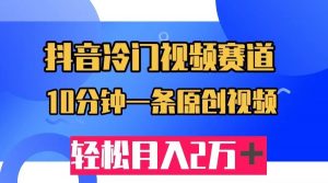 抖音冷门视频赛道，10分钟一条视频，轻松月入2W＋-吾藏分享