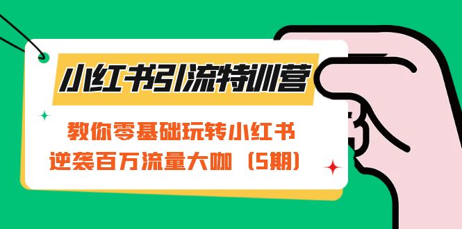 小红书引流特训营-第5期：教你零基础玩转小红书，逆袭百万流量大咖-吾藏分享