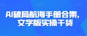 AI破局航海手册合集，文字版实操干货-吾藏分享