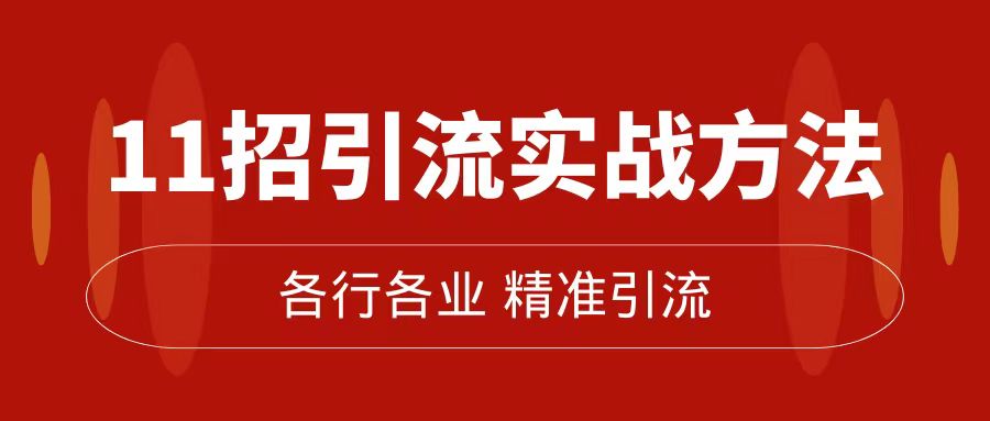 精准引流术：11招引流实战方法，让你私域流量加到爆（11节课完整版）-吾藏分享