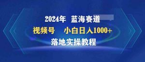 2024年蓝海赛道 视频号  小白日入1000+ 落地实操教程-吾藏分享