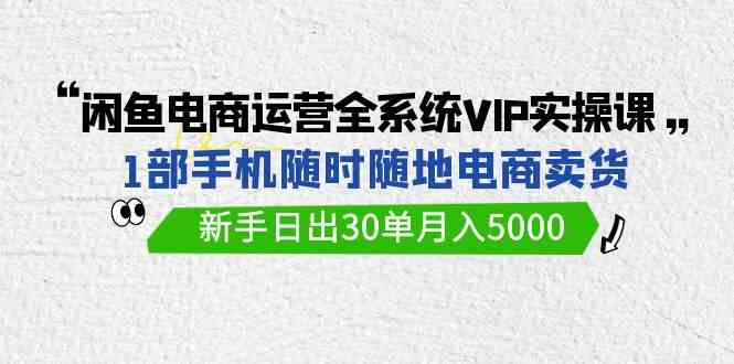 闲鱼电商运营全系统VIP实战课，1部手机随时随地卖货，新手日出30单月入5000-吾藏分享