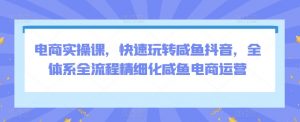 电商实操课，快速玩转咸鱼抖音，全体系全流程精细化咸鱼电商运营-吾藏分享