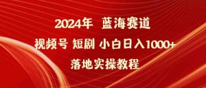 2024年蓝海赛道视频号短剧 小白日入1000+落地实操教程-吾藏分享