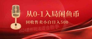 从0-1入局闲鱼币回收售卖，当天收入500+-吾藏分享