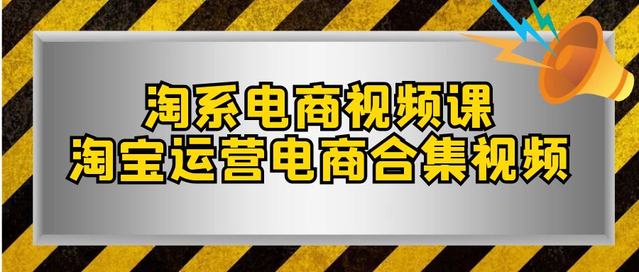 淘系电商视频课，淘宝运营电商合集视频（33节课）-吾藏分享