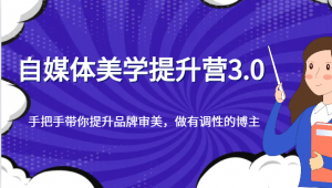 自媒体美学提升营3.0，手把手带你提升品牌审美，做有调性的博主-吾藏分享