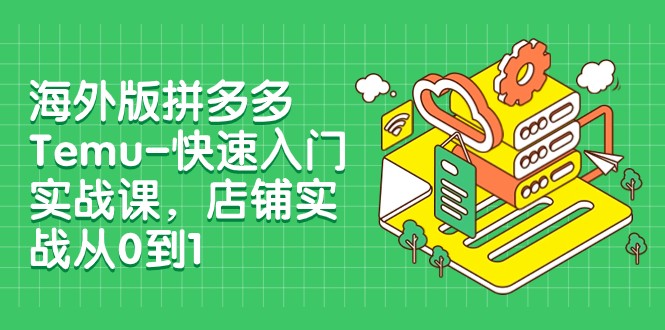 外版拼多多Temu-快速入门实战课，店铺实战从0到1（12节课）-吾藏分享