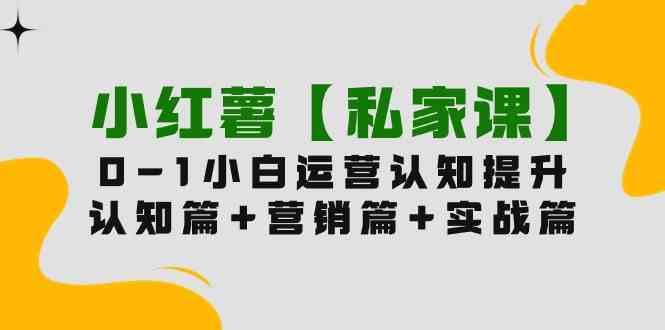 小红薯【私家课】0-1玩赚小红书内容营销，认知篇+营销篇+实战篇（11节课）-吾藏分享