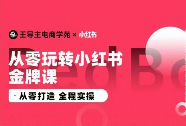 王导主·小红书电商运营实操课，​从零打造  全程实操-吾藏分享