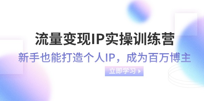 流量变现IP实操训练营：新手也能打造个人IP，成为百万 博主（46节课）-吾藏分享