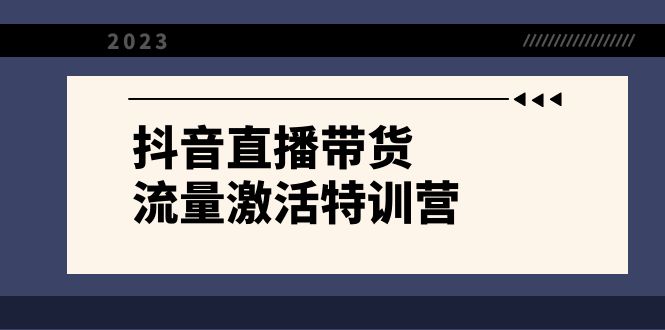 抖音直播带货-流量激活特训营，入行新手小白主播必学（21节课+资料）-吾藏分享