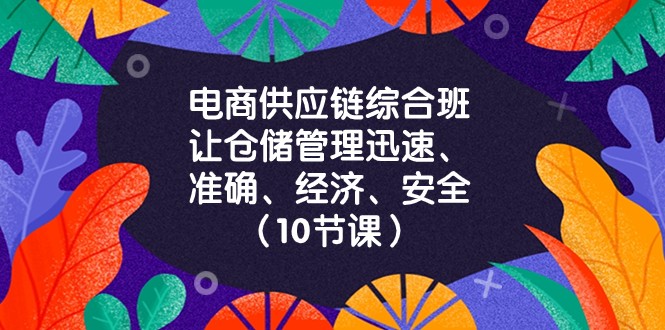 电商供应链综合班，让仓储管理迅速、准确、经济、安全！（10节课）-吾藏分享