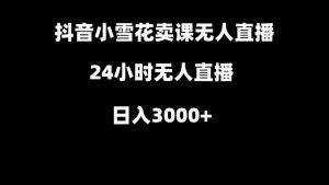 抖音小雪花卖缝补收纳教学视频课程，无人直播日入3000+-吾藏分享