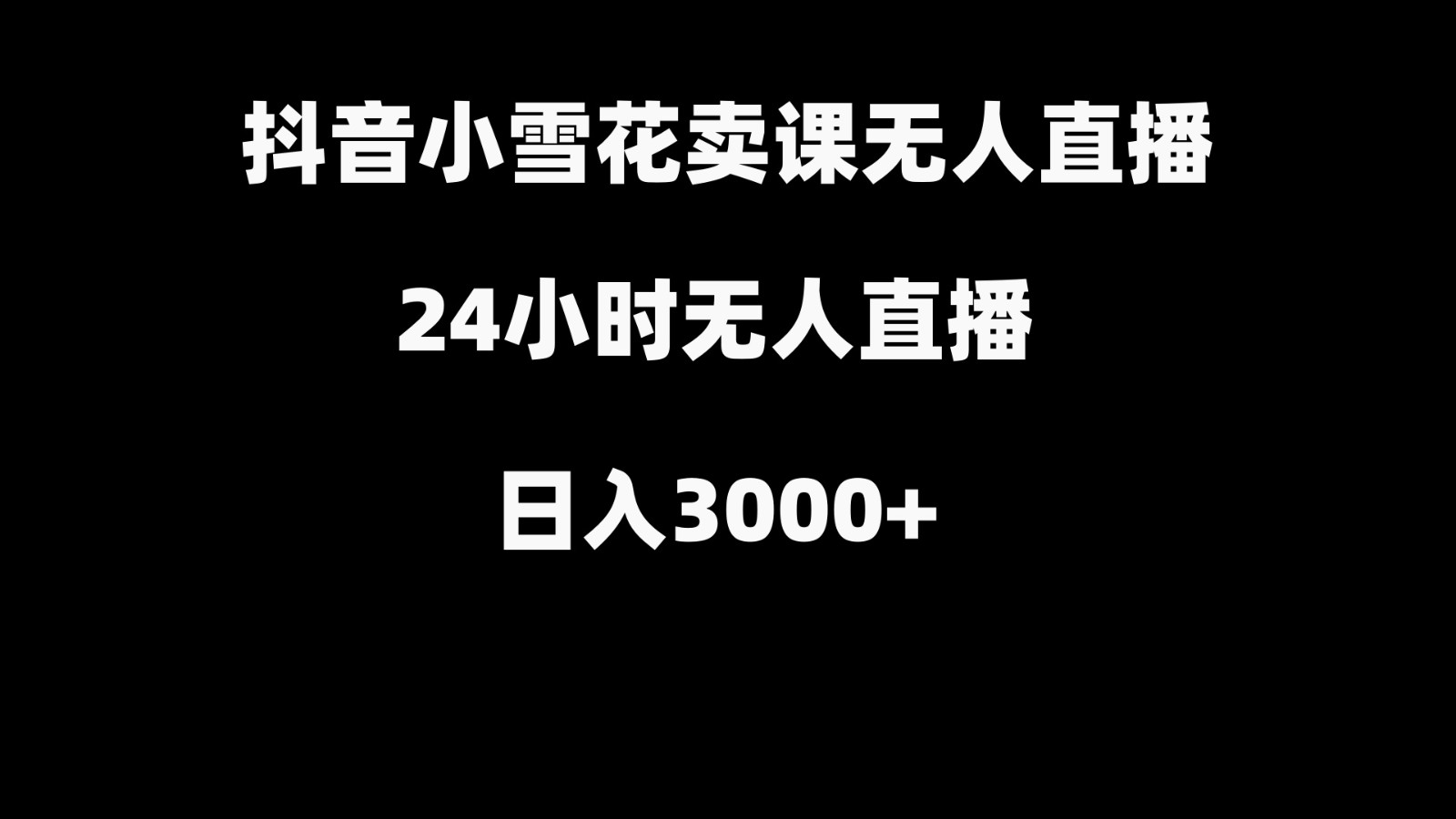 抖音小雪花卖缝补收纳教学视频课程，无人直播日入3000+-吾藏分享