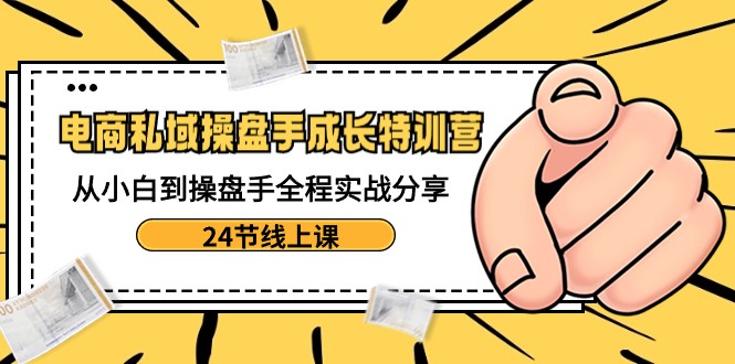 电商私域操盘手成长特训营：从小白到操盘手全程实战分享-24节线上课-吾藏分享