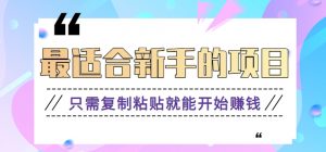 2024最适合新手操作的项目，新手小白只需复制粘贴就能开始赚钱【视频教程+软件】-吾藏分享