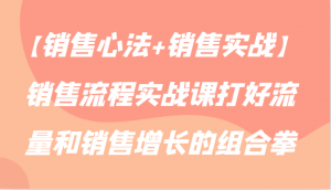 【销售心法+销售实战】销售流程实战课打好流量和销售增长的组合拳-吾藏分享