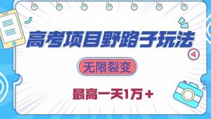 2024高考项目野路子玩法，无限裂变，最高一天1W＋！-吾藏分享