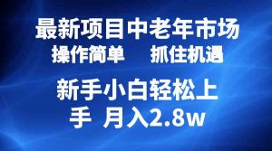 2024最新项目，中老年市场，起号简单，7条作品涨粉4000+，单月变现2.8w-吾藏分享