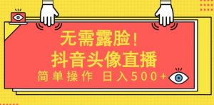 无需露脸，Ai头像直播项目，简单操作日入500+-吾藏分享