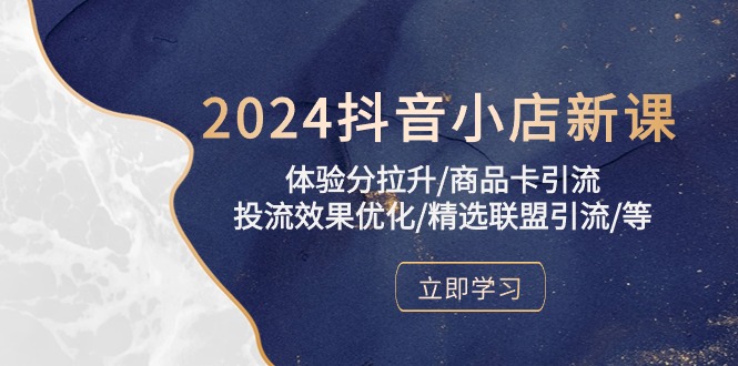 2024抖音小店新课，体验分拉升/商品卡引流/投流效果优化/精选联盟引流/等-吾藏分享