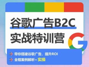 谷歌广告B2C实战特训营，500+谷歌账户总结经验，实战演示如何从0-1搭建广告账户-吾藏分享